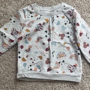 Disney Gray Sweatshirt with Colorful Patterns